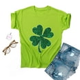 thumbnail image 4 of POTETI St Patricks Day Shirts Womens Clover Short Sleeve Crew Neck Shirt Tops, 4 of 4