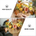 thumbnail image 3 of Hand-Woven Flower Basket Rattan Flower Basket Fruit Food Storage Organizer, 3 of 4