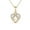 Yellow Gold, variant on Jenna 18k White Gold Plated Mom Heart Necklace with Simulated Diamonds for Women
