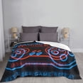thumbnail image 6 of XMXT Throw Blanket, Neon Slogan Blue Print Machine Washable Blankets for Sofa, 60 x 50 inches Multicolor, 6 of 9
