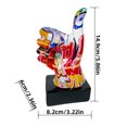 thumbnail image 2 of Hand Sculpture, Unique Hand Resin Statue, Abstract Art Sculpture Colorful Thumbs Peace Figurines, Acting Signal Table Sculpture for Shelf Desk, 2 of 9