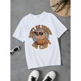thumbnail image 1 of CAPY BARA Camiseta de algodón para niños con lindo diseño de capibara, cuello redondo, informal y de moda para niñas - Camiseta cómoda para niños grandes en verano, 1 of 7