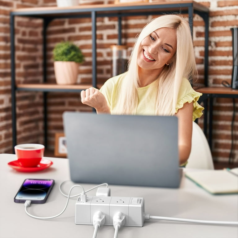 6-Outlet Power Strip with 3 USB Ports and 5-Foot Cord photo 2