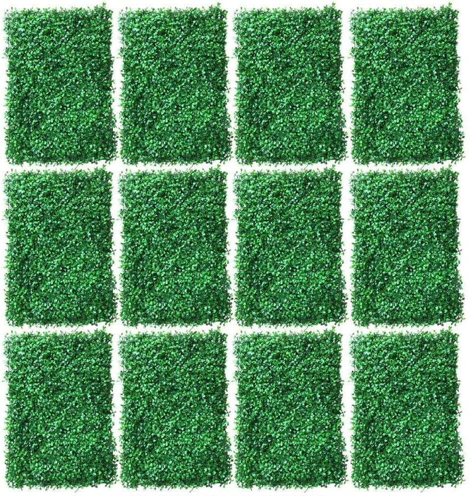 Details about   12PCS 24"x16" Artificial Boxwood Panels Topiary Hedge Plant Privacy Screen Mats 