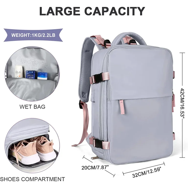 Water Resistant Large Travel Backpack for Adults, Carry On  display picture 2