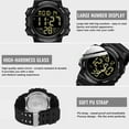 thumbnail image 2 of Men's Digital Sports Watch With Stopwatch/Alarm/Dual Time/ LED Backlight Outdoor Sports Waterproof Watch PU Strap Gifts for Man Christmas Gifts, 2 of 9