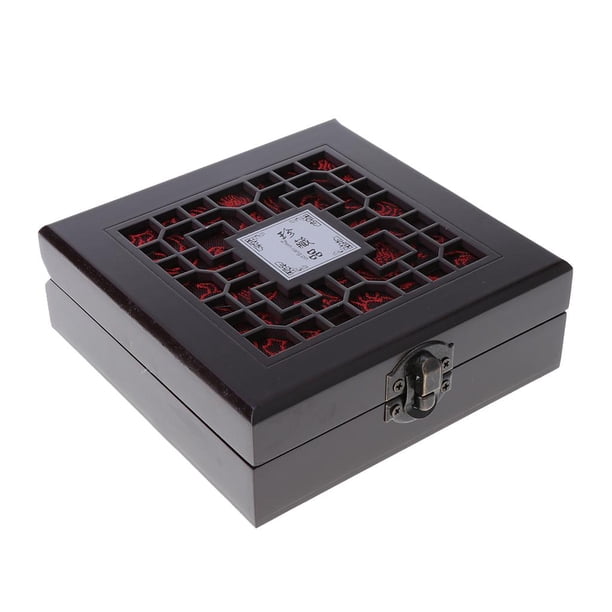 Joyero de madera para almacenamiento, organizador de joyas de sándalo para mujer, madera Rojo marrón jinwen Caja de madera para joyería