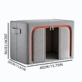thumbnail image 3 of Foldable Linen Storage Box, Clear Window Clothes Organizer, Double Zipper Blanket Storage Bin With Handles For Bedding, Dorm, Closet, Seasonal Garment Organization, 3 of 6