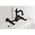 thumbnail image 4 of Kingston Brass KS2445WLL Willshire Double-Handle Wall-Mount Bridge Kitchen Faucet, Oil Rubbed Bronze, 4 of 7