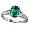 thumbnail image 2 of Tommaso Design� Oval 8x6mm Simulated Emerald Ring, 2 of 9
