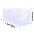 thumbnail image 3 of Tuvgenk Pleated Tablecloth Fifth Floor 72*30 Tablecloth Square White Decorations Tablecloths, 3 of 5