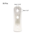 thumbnail image 2 of Uxcell Angle Bracket Shelf Door 90 Degree Plastic Corner Braces 1.54" x 1.54" x 0.63" White 50 Pack, 2 of 4
