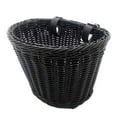 thumbnail image 3 of Cesta para manillar de bicicleta infantil, desmontable, tejida a mano, multiusos. Negro, 3 of 9