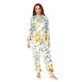 thumbnail image 2 of FORMRS Onesies Pajama for Adults Unisex Hoodie Winter Jumpsuit One Piece Sleepwear, Sizes S-2XL, Yellow Floral, 2 of 7