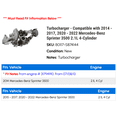thumbnail image 2 of Turbocharger - Compatible with 2014 - 2017, 2020 - 2022 Mercedes-Benz Sprinter 3500 2.1L 4-Cylinder 2015 2016 2021, 2 of 2