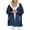 Navy, variant on VANLOFE Unisex Warm Pajamas Household Clothes Solid Bathrobe Lengthened Night-robe Man's Nightgown Hooded Robes Pink Robes Sleepwear for Woman