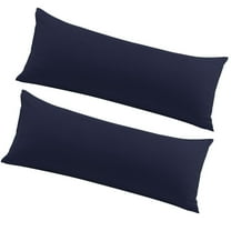 Unique Bargains 2 Packs Brushed Microfiber Body Pillowcase Navy Blue 20" x 72"