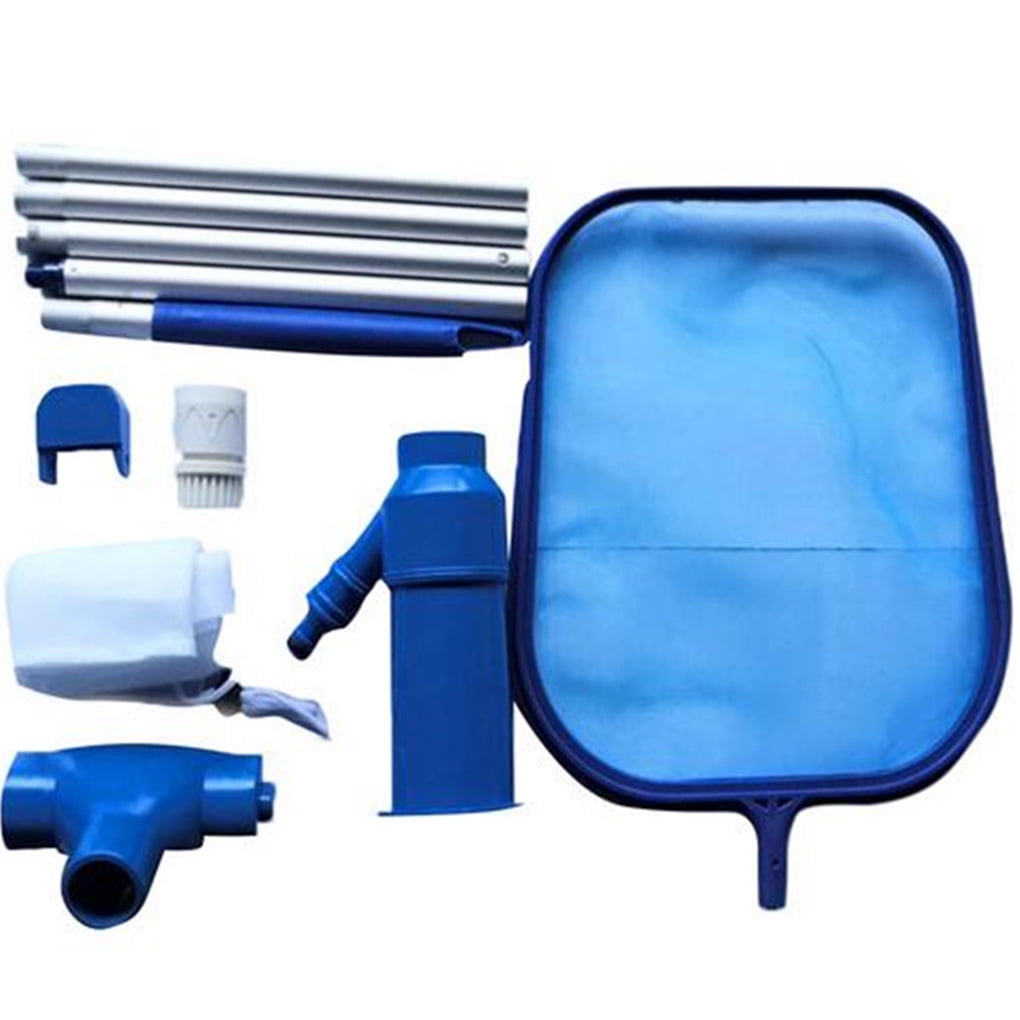 Surface Skimmer Pool Maintenance /& Cleaning Kit Included Vacuum Head and Cleaning Head 48-inch Retractable Aluminum Rod