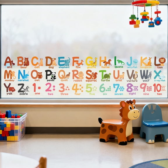 Window Static Cling Decal Sticker Double-Sided DIY Letter