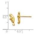 thumbnail image 3 of Real 14kt Yellow Gold Mini Manatee Post Earrings; for Adults and Teens; for Women and Men, 3 of 3