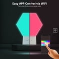 thumbnail image 2 of Yescom Hexagon Smart Light Modular LED Voice Music Control WIFI Dynamic Lamp Décor Gifts, 2 of 9