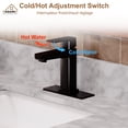thumbnail image 3 of CASAINC Single Handle Single Hole Vanity Sink Bathroom Faucet with Deck Plate, Pop-up Drain in Matte Black, 3 of 9