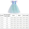 thumbnail image 4 of IBTOM CASTLE Girls Cinderella Princess Fancy Dress up Fairy Tale Halloween Carnival Cosplay Dress Flower Ruffle Tulle Tutu Birthday Party Outfit for Child 3-4 Years Light Blue+Green, 4 of 8