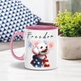 thumbnail image 3 of Freedom Bichon Frise on Independence Day 4th of July 11oz Accent Two-tone Mug Bichons Dog Lovers Gifts Idea Coffee Tea Cup - 01005, 3 of 5