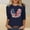 Navy, variant on 3/4 Sleeve Plus Size Patriotic Tops for Women USA Flag 4th July American Red White Blue Star Stripe T-Shirt Plus Size