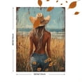 thumbnail image 3 of Qisvanset Framed Canvas Wall Art, 12x16 Inch Love Western Cowboy Coastal Bible Wall Print, 3 of 5