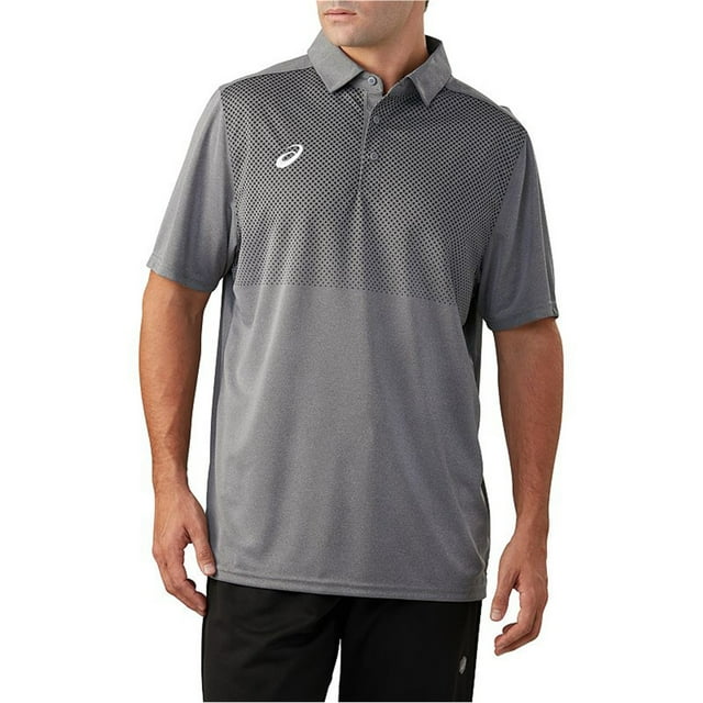 ASICS Polo Hex pour Hommes, Gris, Très Grand