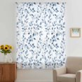 thumbnail image 3 of Blue Eucalyptus Leaves Sheer Curtains 45 Inches Long, Watercolor Summer Botanical Vintage Light Filering Curtains, Breathable Simi Curtain Privacy Drapes for Kitchen Bathroom Small Window Treatment, 3 of 9