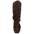 thumbnail image 4 of Journee Womens Shelley-6 Wide Calf Round Toe Mid Calf Boots, 4 of 10