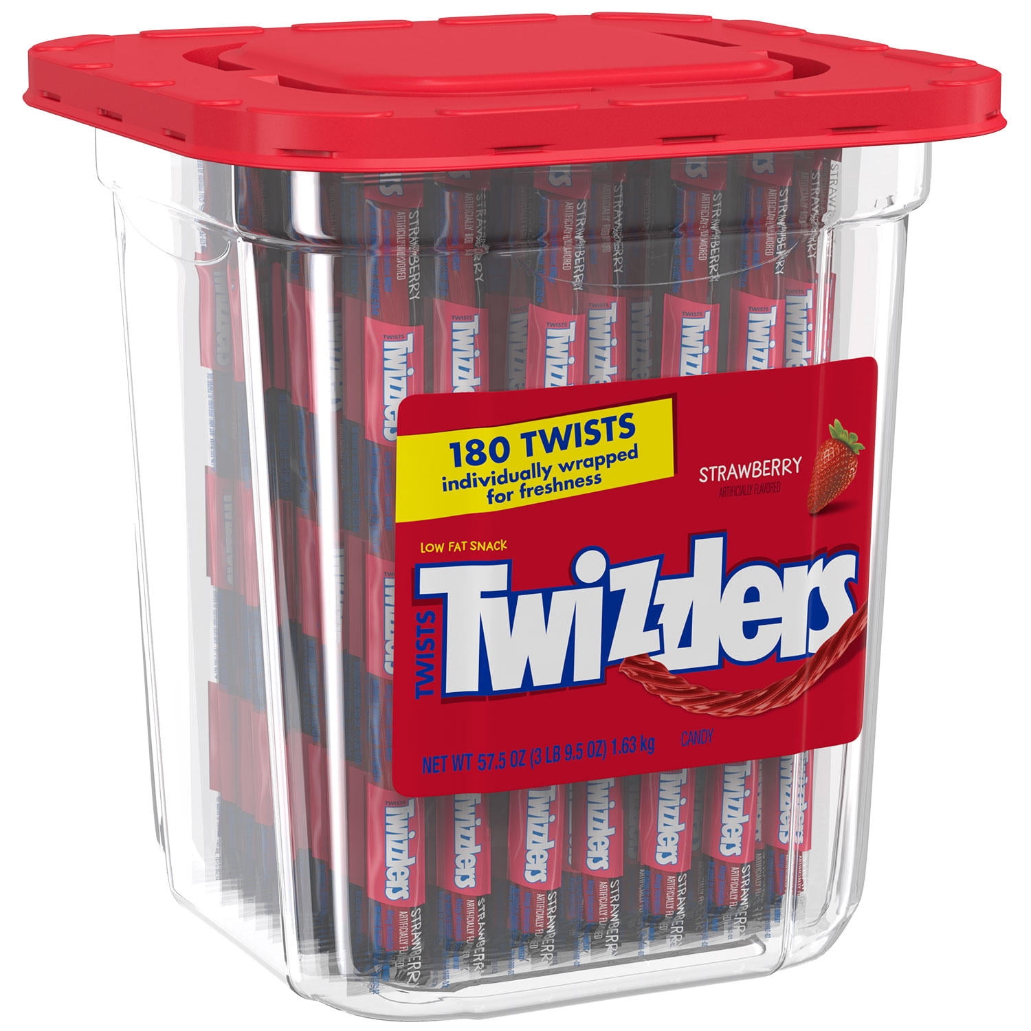 Twizzlers Twists Strawberry Flavored Candy (57.5 Oz., 180 Ct ...