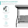 Best Choice Products 3Seat Outdoor Converting Canopy Swing Glider