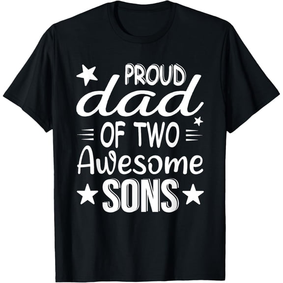 Playful Comfort Tee - Men Dad Of 2 Boys Two Sons Father's Day T-Shirt