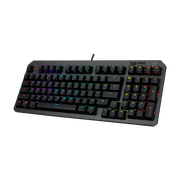 ASUS TUF Gaming K3 Gen II keyboard - compact 97-key layout, optical-mechanical RGB switches, detachable top plate, and Aura Sync