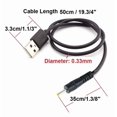 thumbnail image 2 of X5 Usb To Dc Power 2.5X0.7Mm Barrel 5V 3.3Mm Diameter Charging Cable Cord, 2 of 6