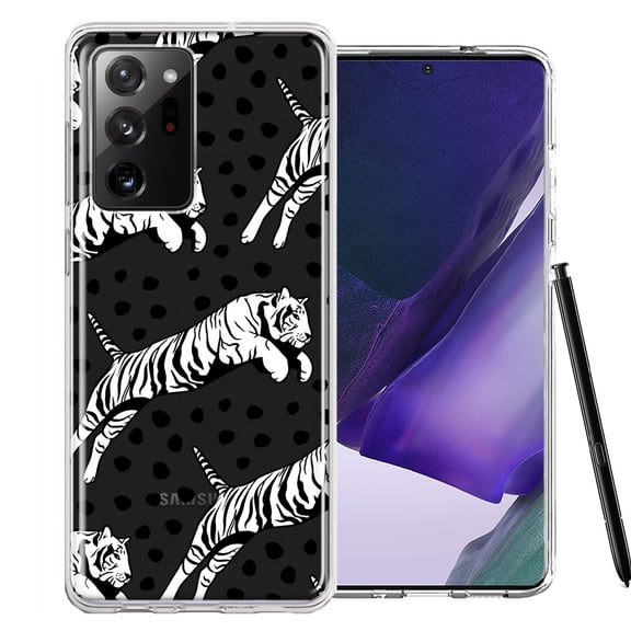 MUNDAZE For Samsung Galaxy Note 20 Ultra Tiger Polkadots Design Double Layer Phone Case Cover