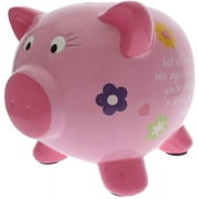 Pink Inspirational Ceramic Piggy Bank for Girls