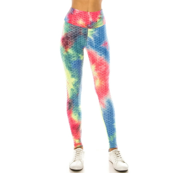 Women's Tiedye Honeycomb Athletic Leggings