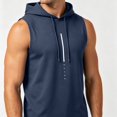 thumbnail image 6 of Stamzod Sleeveless Hoodies for Men Summer Casual Muscle Fit Hooded Sweat Shirt Oversized Workout Hoodie Gym Clothes for Men Navy XL, 6 of 7
