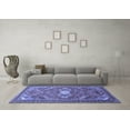 thumbnail image 3 of Ahgly Company Indoor Round Persian Blue Traditional Area Rugs, 3' Round, 3 of 4