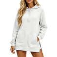thumbnail image 3 of Womens Warmy Sweatshirt Oversized Hoodie Dress with Pockets Shirt Dresses for Women 2026 Lightweight Fashion Hoodies & Sweatshirts, 3 of 5