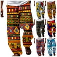 thumbnail image 5 of Mrzhqd Casual Pants For Men African Dashiki Traditional Style Trouser Summer Hawaii Holiday Ankara Beach Floral Pants Navy S, 5 of 5