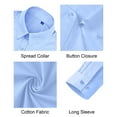 thumbnail image 7 of Up-dating Women's Button Down Shirts Long Sleeve Basic Classic Soft Shirt Collared Dressy Casual Solid Color, 7 of 7