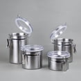 thumbnail image 2 of Creative Home Set of 4 Pieces Stainless Steel Canister Container Set with Air Tight Lid and Locking Clamp, Black, 2 of 3