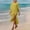 Yellow, variant on BLTIBY Swimsuit Coverup for Women Linen Button Down Cover Up Short Sleeve Beach Cover Ups Summer Coverup Dress with Splits Khaki Free Size