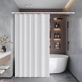 thumbnail image 3 of QINGYUN 1Pcs Shower Curtain Rod 45 to 75 Inch White Shower Curtain Rod No Drilling Adjustable Tension Curtain Rod for Windows Pressure Spring Curtain Rod for Doorway,Kitchen, 3 of 7