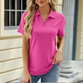 thumbnail image 2 of Fesfesfes Women's T Shirts Fashion Women Short Sleeve V-Neck Solid Casual Elastic Comfy Blouse Short Shirts for Women L(US:8), 2 of 3